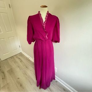 Vintage Formal Dress Fuchsia